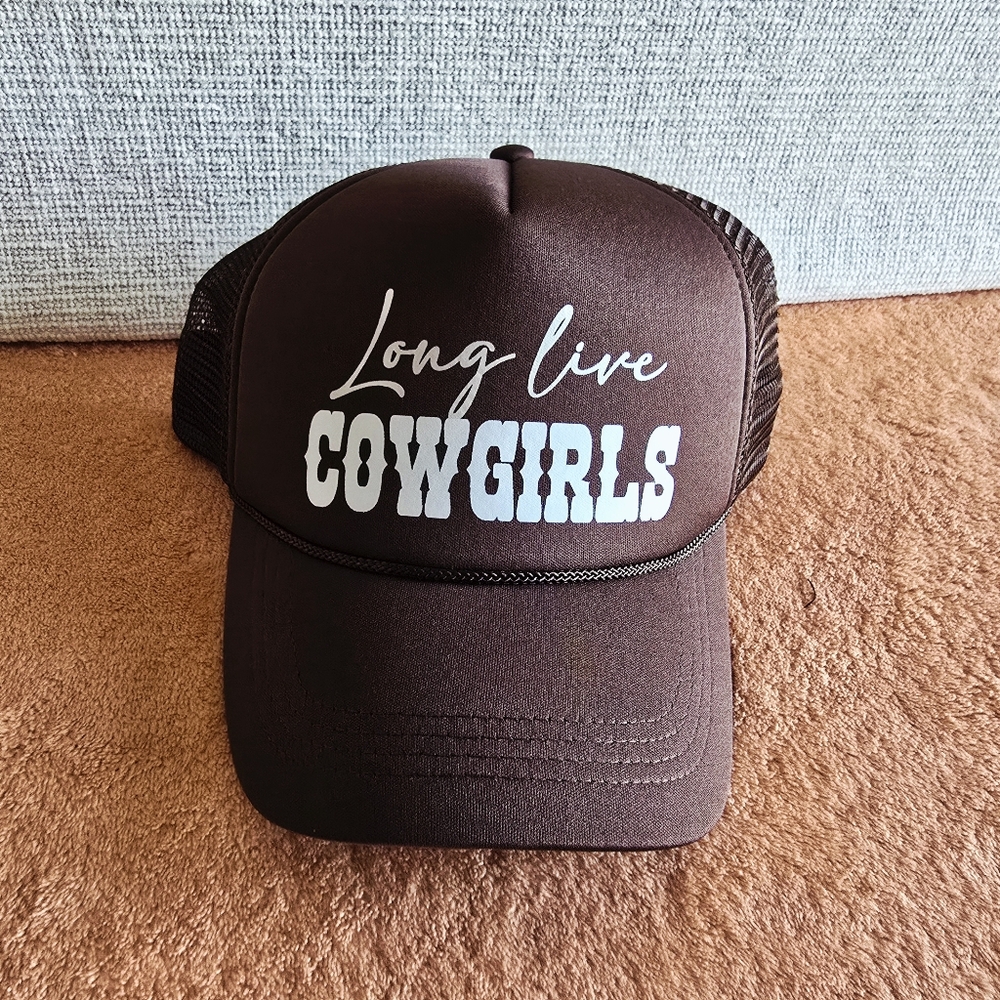 Cest 1946 Women Long Live Cowgirls Graphics Snapback Chocolate Brown/White